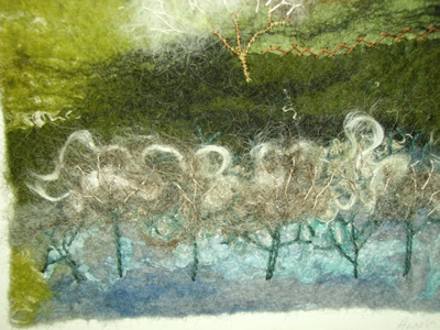 Loveliest of Trees - an original image using hand-made felt and embroidery