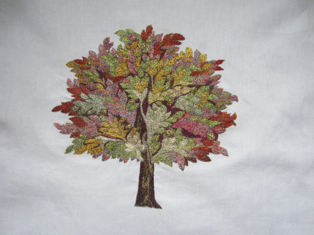 A Tree From Jerico Machine Embroidery