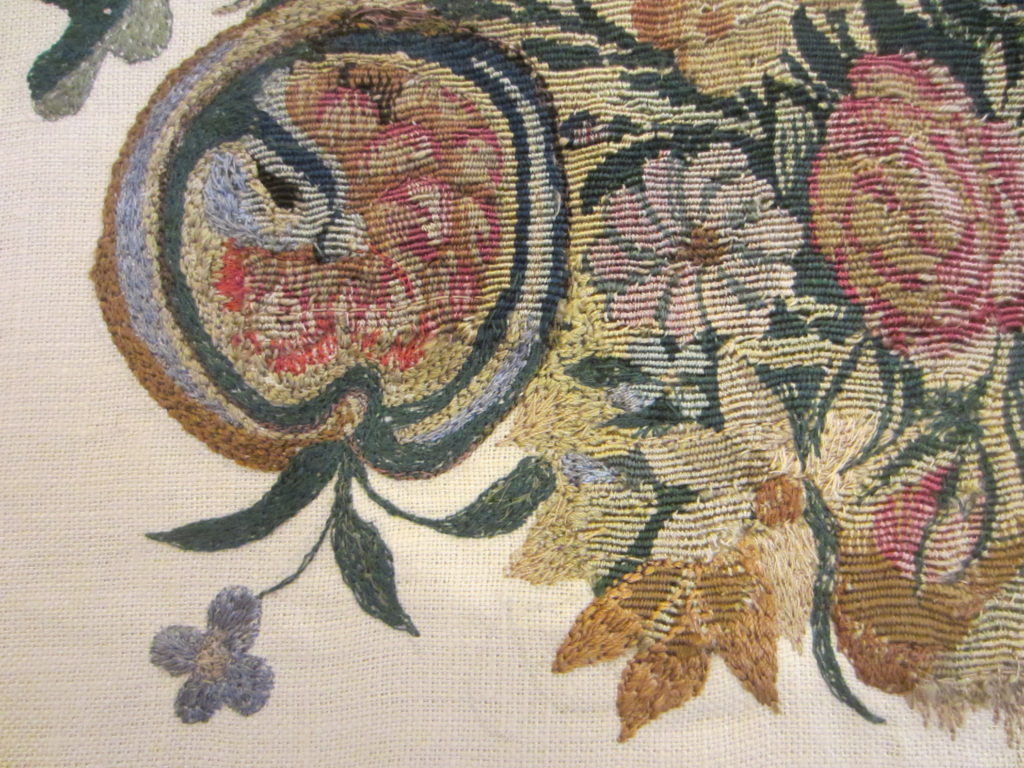 Extended C18 tapestry fragment Machine embroidery